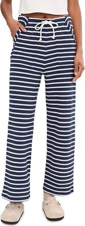 Splendid Livie Stripe Pant In Navy/moonstone
