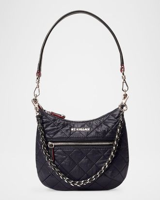 MZ Wallace Crosby Sienna Micro Quilted Shoulder Bag