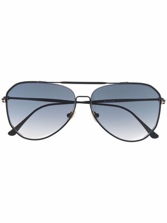 Tom Ford Eyewear Occhiali da sole con montatura stile pilota - Nero