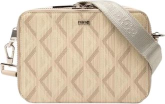 Dior Pre-owned Cross Body Bags, female, Beige, Size: ONE SIZE Pre-owned Vintage Canvas Cross Body Bag