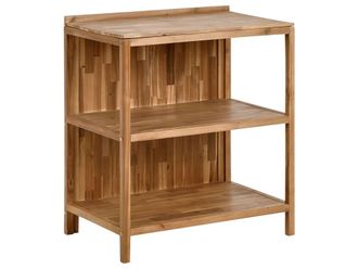 Beliani Isla de cocina exterior Madera de acacia Marr&oacute;n