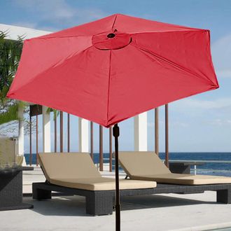 Infinite Toldo De Repuesto Para Sombrilla, Rojo, 3 M/9,8 Pies Con 6 Brazos, Para Jardines Y Patios