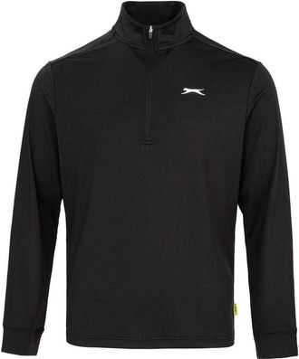 Slazenger Heren Quarter Zip Sweatshirt (Zwart)