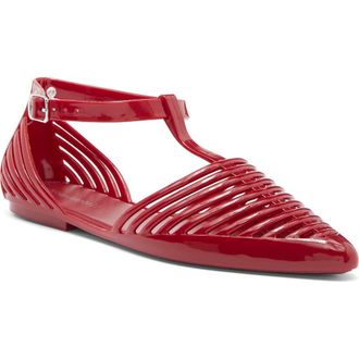 Jeffrey Campbell Squeaky Jelly Flat in Cherry Red at Nordstrom Rack, Size 7