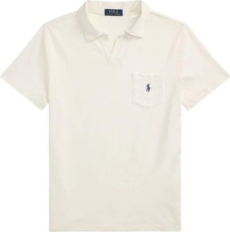 Ralph Lauren Tops, Heren, Wit, L, Katoen, Standaard Pasvorm Polo