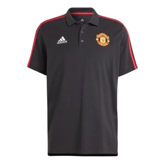 adidas Manchester United DNA 3-Stripe Polo Shirt Black IA8524
