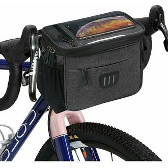 OEM Bolsa Para Manillar De Bicicleta Crezuo, Bolsa Para Cesta De Bicicleta Con Bolsillo Frontal De Gran Capacidad Y Bolsillo Para El Tel&eacute;fono