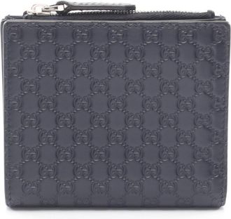 Gucci Navy Leather Wallet (Bi-Fold) (Pre-Owned)