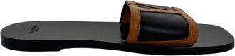 Valentino Valentino Garavani Viva Superstar slippers in zwart leer