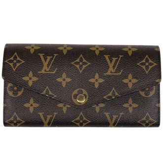 Louis Vuitton Monogram Brown Fuchsia Monogram Long Wallet (Bi-Fold) (Pre-Owned)