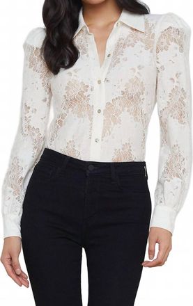 L'agence Jenica Lace Blouse In Ivory