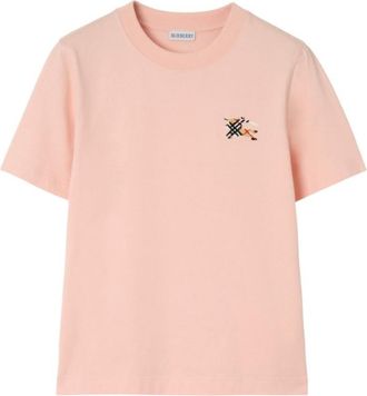 Burberry Pink Logo Crew Neck T-Shirt