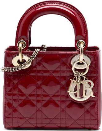 Dior Borsa a tracolla Lady Dior mini con motivo Cannage 2019 - Rosso