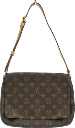 Louis Vuitton Musette Tango Monogram Canvas Brown Canvas Handbag (Pre-Owned)