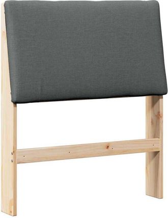 vidaXL Cabecero Tapizado Gris Oscuro 75 Cm Madera De Pino Macizo Vidaxl