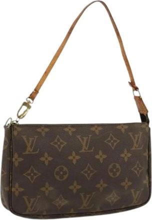 Louis Vuitton Pre-owned Shoulder Bags, female, Brown, Size: ONE SIZE Pre-owned Monogram Canvas Pouch