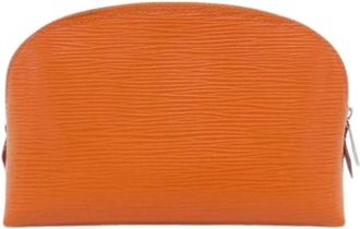 Louis Vuitton Pre-owned Pouch - Dames - Vintage Accessoires - Oranje - ONE Size - Leer - Vintage