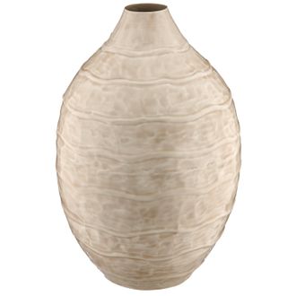 Schubiger M&ouml;bel Vase Wave, Enamel Finish, Hellgrau