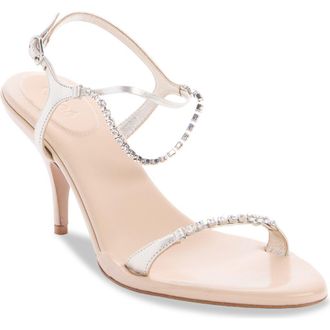 Chlo&eacute; Zia Crystal Strap Sandal in Light Pink at Nordstrom, Size 39.5