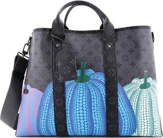 Louis Vuitton Weekend Tote Yayoi Kusama Pumpkins Reverse Eclipse GM schoudertas met monogram canvas - Zwart