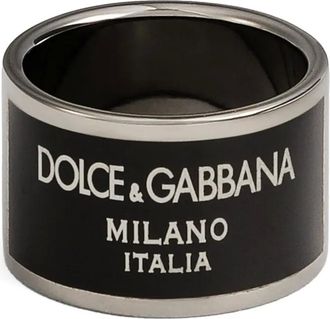Dolce & Gabbana Anello con logo - Nero