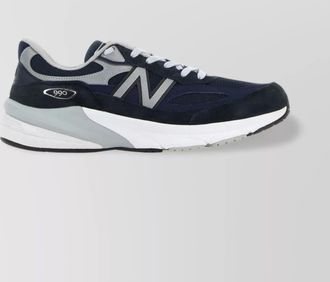 New Balance printed suede mesh sneakers with cushioned sole