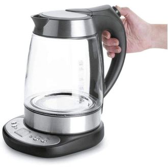 Lacor 69292 - Hervidor Agua El&eacute;ctrico De Cristal 1.7 Litros 2200w Inox