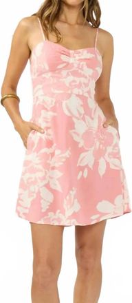 Lovestitch Delilah Spaghetti Strap Floral Mini Dress In Pink