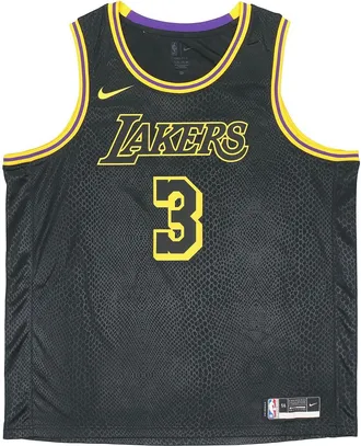 Nike Mens Nike SW Fan Edition Lakers Davis No. 3 Casual Sports Basketball Jersey/Vest Black DJ1433-010