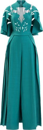 Saiid Kobeisy Cut-Out Linen Jumpsuit
