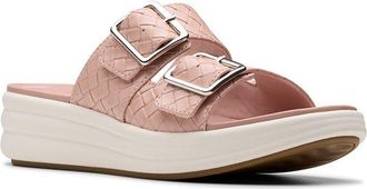 Clarks Womens Drift Buckle Slide Sandal, Peach, 6 UK