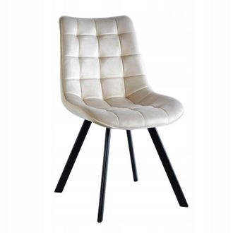 OEM Silla De Terciopelo Beige Claro Tapizada Furnitex Para El Sal&oacute;n, Moderna