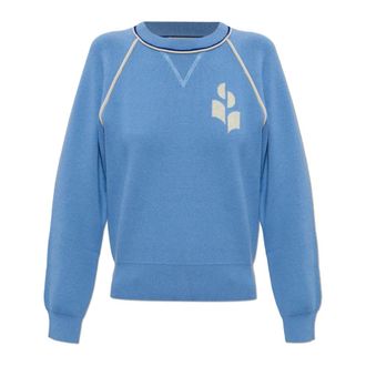 Isabel Marant Round-neck Knitwear, female, Blue, Size: XS Loriby Sweater