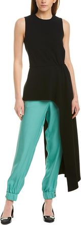 Tibi Sleeveless Triacetate Draped Top