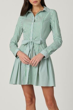 Shoshanna Pinstripe Ruth Dress in Pistachio/ivory at Nordstrom, Size 10