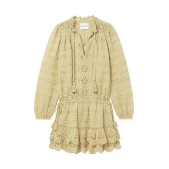 Isabel Marant Short Dresses, female, Beige, Size: 2XS Preya Short Dress