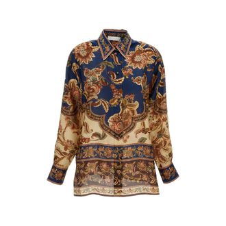 Zimmermann Floral-print Silk Shirt