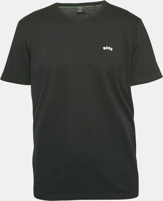 HUGO BOSS Boss By Hugo Boss Black Logo Print Jersey Crew Neck T-Shirt