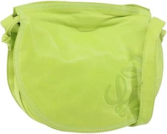 Loewe Pre-owned Cross Body Bags, female, Green, Size: ONE SIZE Pre-owned Leather Shoulder Bag