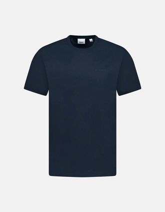 Burberry Mens Burberry Monotone Logo Navy Blue T-Shirt - Black - Size: 42