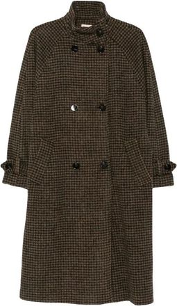 Sessun Bleechecks Selvawood - Dames - Mantels - Bruin - Maat: XS Wol