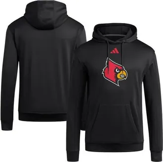 adidas Mens adidas Black Louisville Cardinals Locker Logo Fleece Pullover Hoodie at Nordstrom, Size Xxx-Large
