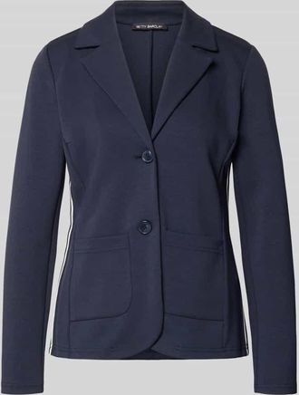 Betty Barclay Slim Fit Blazer aus Viskose-Mix mit Reverskragen in Marine, Gr&ouml;&szlig;e 36