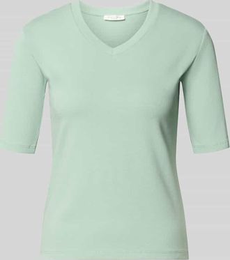 Christian Berg T-Shirt mit V-Ausschnitt in Mint, Gr&ouml;&szlig;e XXL