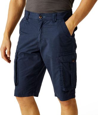 Regatta Mens Shorebay Vintage Look Cargo Shorts Blue