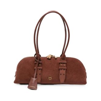 Pinko Pinko, Dames, Tassen, Bruin, Maat: ONE Size Zijde
