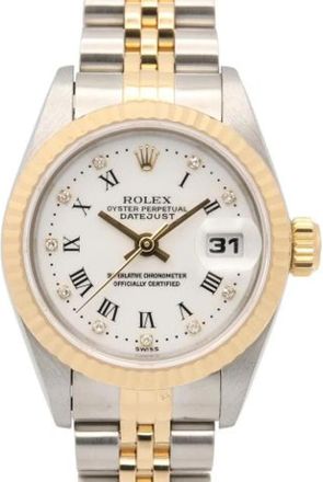 Rolex Pre-owned Vintage Datejust Polshorloge - Dames - Vintage Horloges - Wit - ONE Size - Vintage