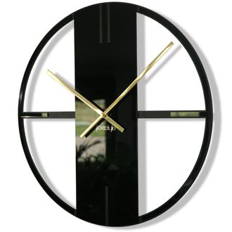 OEM Reloj De Pared &Uacute;nico De Metal Negro De 50 Cm
