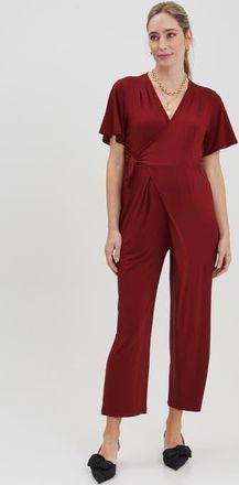 Nom Maternity Lucia Maternity Jumpsuit in Claret at Nordstrom, Size X-Large