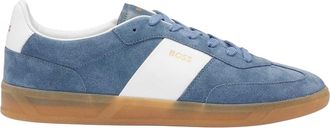 HUGO BOSS Heren Brandon Suede Trainers (Royaal Blauw)